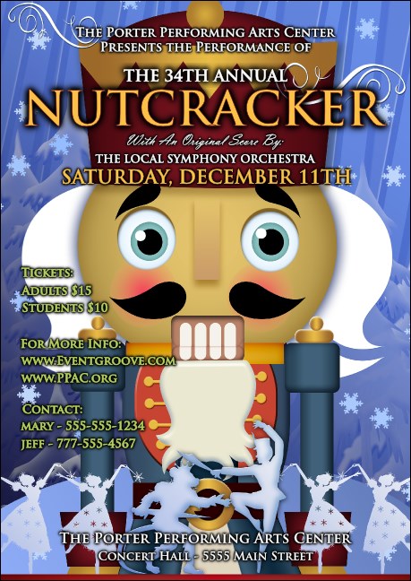 Nutcracker Ballet Postcard Product Front