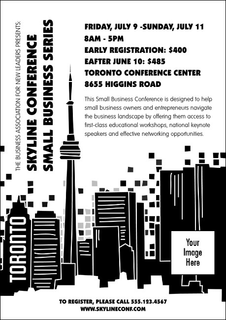 Toronto Postcard (Black & white) Product Front
