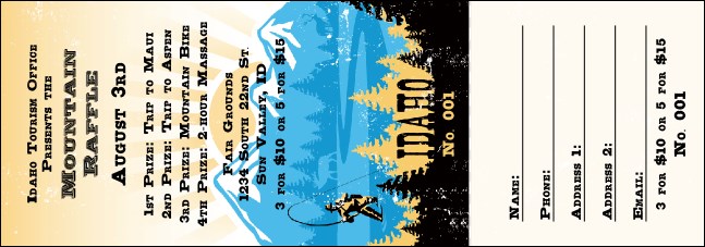 Idaho Raffle Ticket Product Front