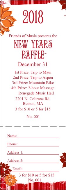 Winter raffle ticker Redesigned Product Product Front