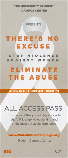 White Ribbon VIP Pass Product Front