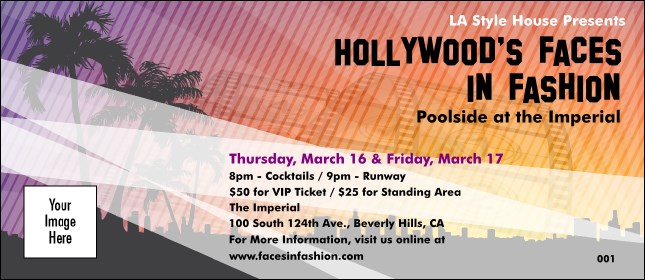 Hollywood VIP Ticket Product Front