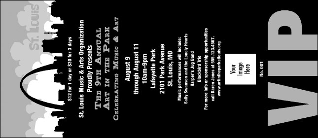 St. Louis VIP Pass (Black & white) Product Front