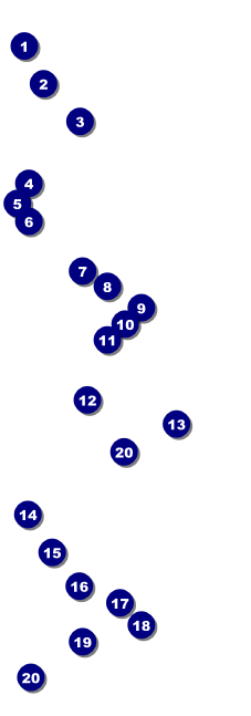Winter Cut Paper Event Ticket Front Field Markers