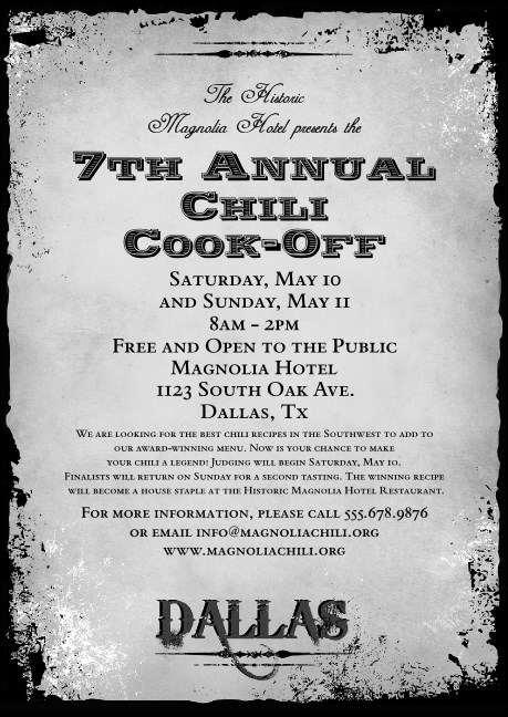 Dallas Club Flyer (Black and White)