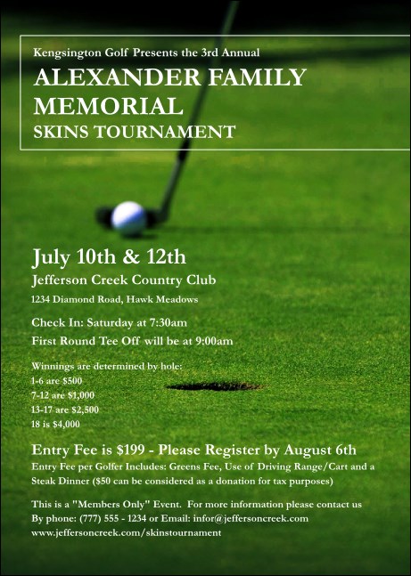 Golf Photo Club Flyer